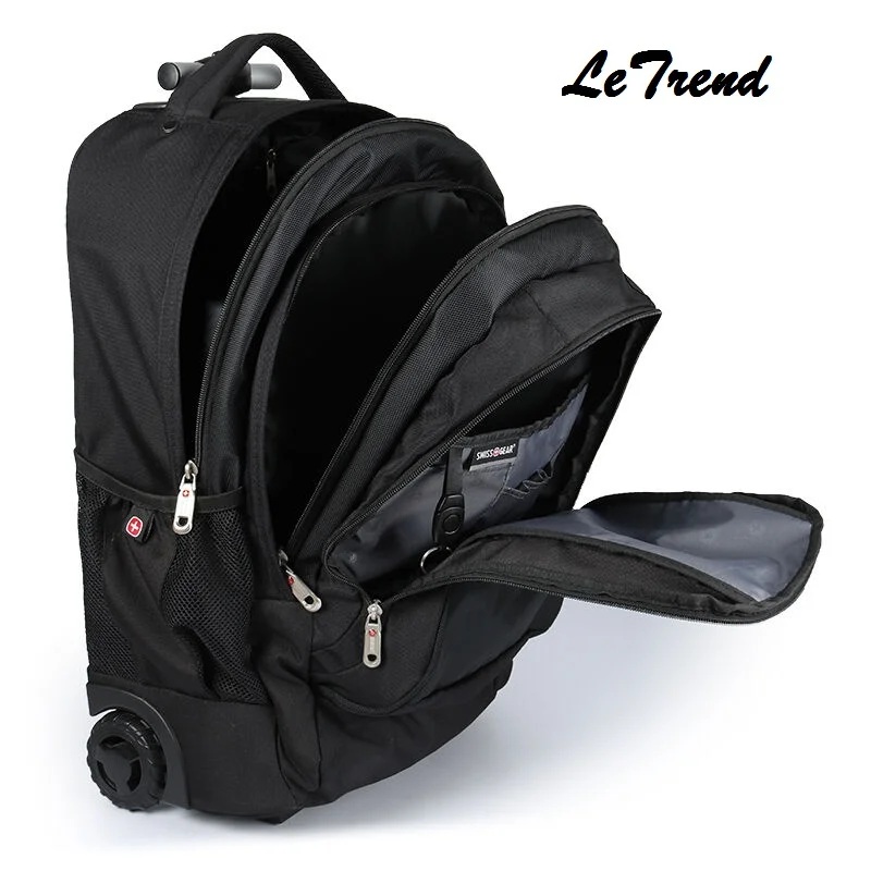 LeTrend Multi-function New Travel Bag Trolley Case Shoulder Backpack Rolling Luggage 20 inch Men Carry On Trunk Suitcase Wheel