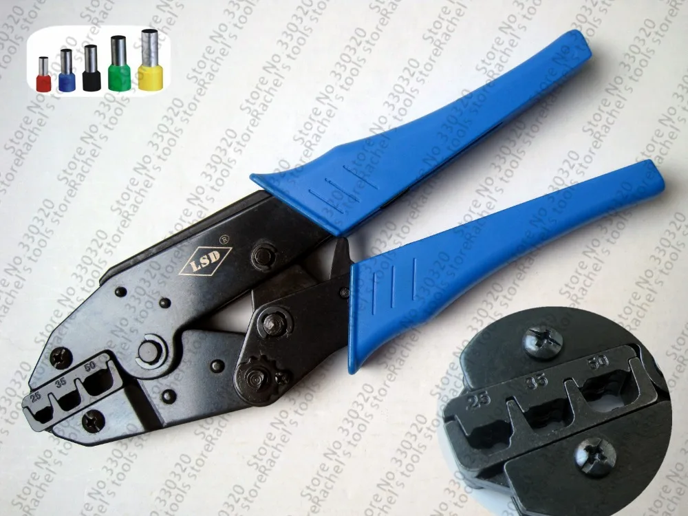 Hand crimping tool for wire-end sleeve 25-50mm2 cable ferrules crimping pliers 4-1AWG LS-2550EF