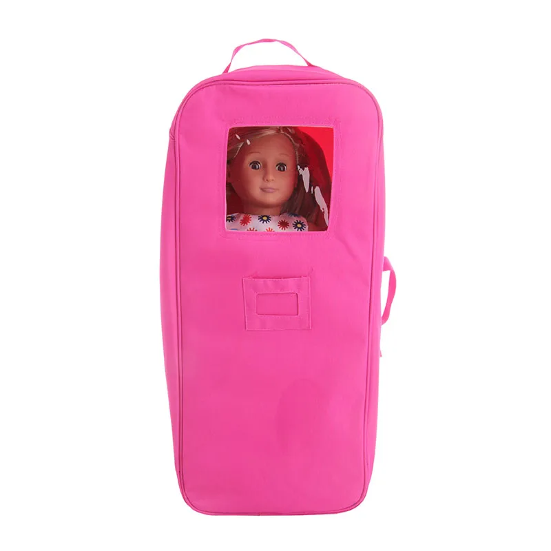 Free Shipping Doll Bags Suitcase Carry Travel For 18 Inch American&43CM Reborn Baby New Born Doll ,Girl's Russia DIY Gifts Toys