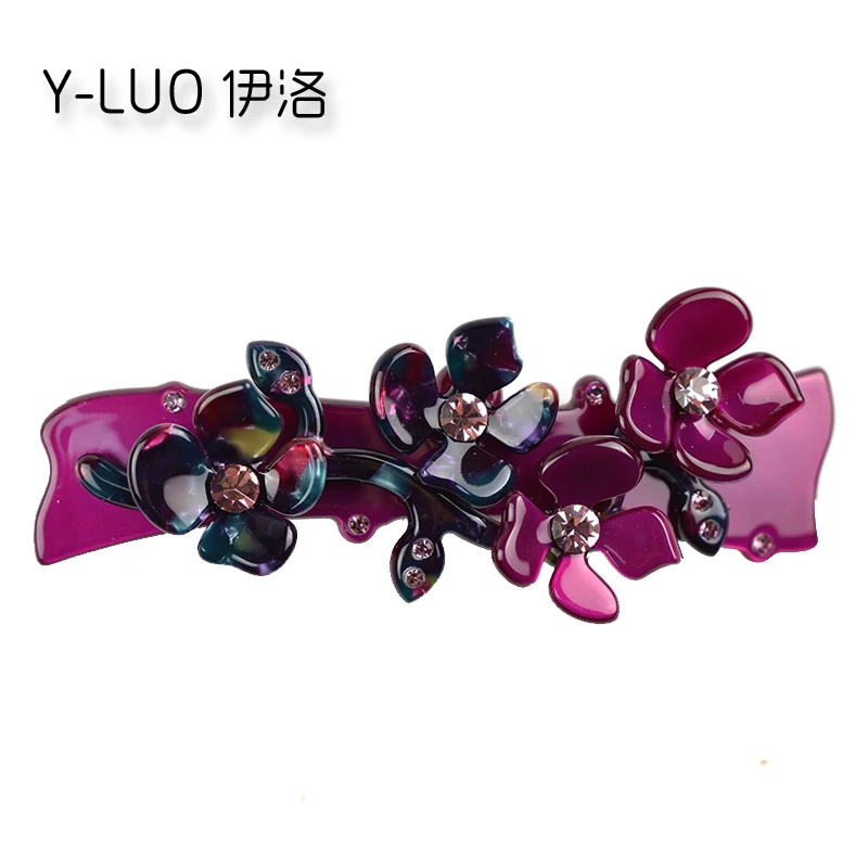 Women headwear crystal handmade hair barrette  gorgeous flower hair clip vintage hair accessories for women