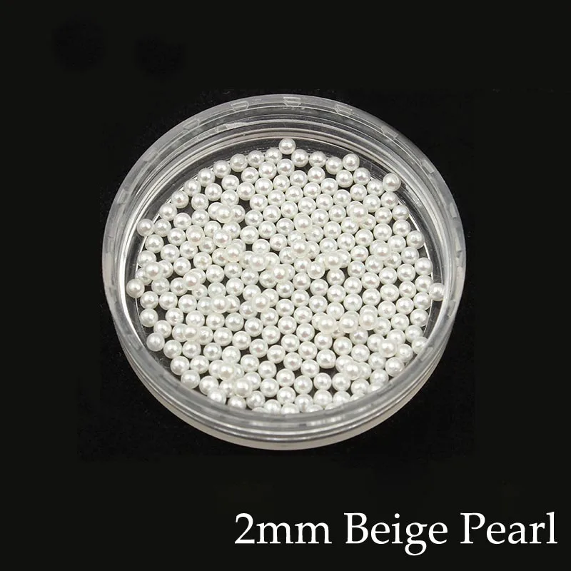 2/3/4/5/6mm Round Imitation ABS Beige No hole Pearl Beads For Craft Scrapbook Decoration DIY Sewing Craft Supplies