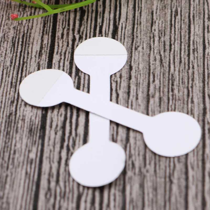 100Pcs/Lot White Paper Jewelry Ring Display Packaging Tag 5x1.3cm Round Paper Adhesive Sticker For Rings Label Tags