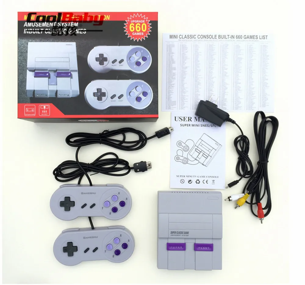 Neue AV-USB Interface Dual Gamepad Steuert Retro Familie Klassische Handheld Spiel Spieler Gebaut-in 660 Spiele Mini TV Spiel konsole