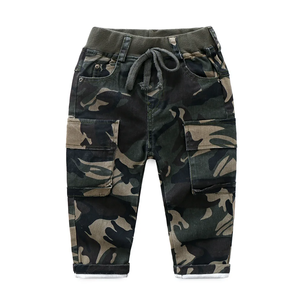 2022 Spring kid Camouflage pants boy girl cottons Leisure Coloured drawing tracksuits toddler leggings Leisure children clothing