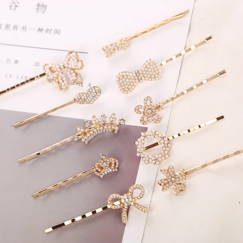 20pcs/lot Girls' Pearl Metal Bridal Hair Clips Hair Accessories Hairpins Sweet Headwear Hair Wedding Styling Tools