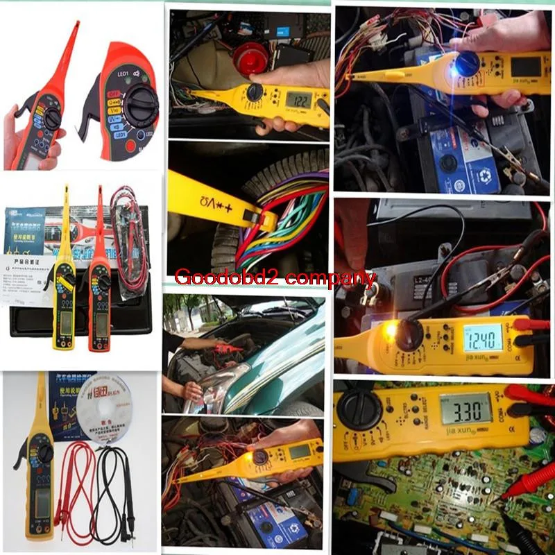 Freeshipping Multifunctionele Auto Circuit Tester Multimeter Lamp Car Repair Automotive Bouw Multimeter 0V-380V Voltage