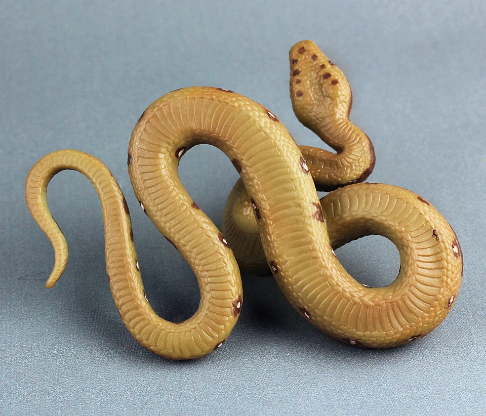 محاكاة ثعبان بيثون لعبة بلاستيكية ثابتة نموذج 15x11x5.8 سنتيمتر البيئية البلاستيكية الإدراك الدعامة نموذج مضحك لعبة هدية w0884