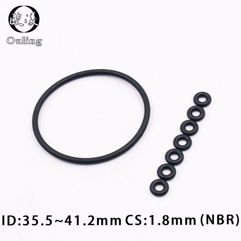 

20PCS/lot Rubber Ring NBR Sealing O-Ring 1.8mm Thickness ID35.5/36.5/37.5/38.5/40/41.2mm Nitrile O Ring Seal Gasket Ring Washer