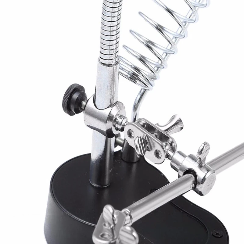 Welding Magnifying Glass with LED Light 3.5X-12X Lens Clip Loupe Desktop Lamp Magnifier Third Hand Soldering Repair Tool