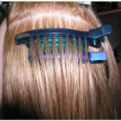 Clips separadores de fácil/velocidad, pinzas de seccionar de Color azul para extensión de cabello