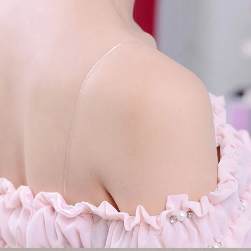 Women's Clothing Intimates Accessories Straps Transparent shoulder strap Invisible transparent hanging neck Bra straps