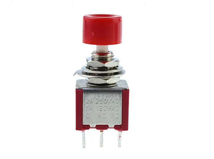 5pcs AC 2A/250V 5A/120V 6 Pin DPDT Momentary Push Button Switch 6mm 15/64