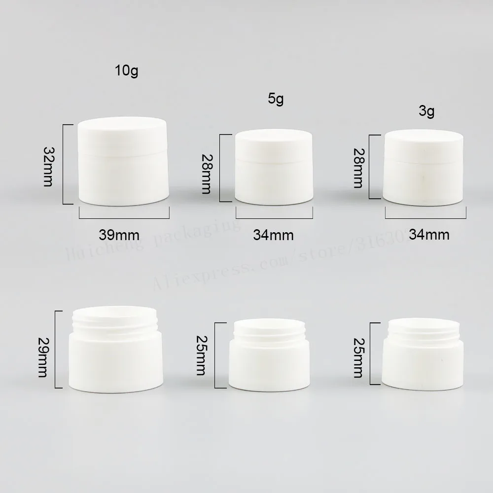 50 × وعاء كريم PP أبيض فروست 1 أونصة حاوية مستحضرات تجميل قابلة لإعادة الملء 30 مللي زجاجة بلاستيكية حافظة مكياج للوجه #4