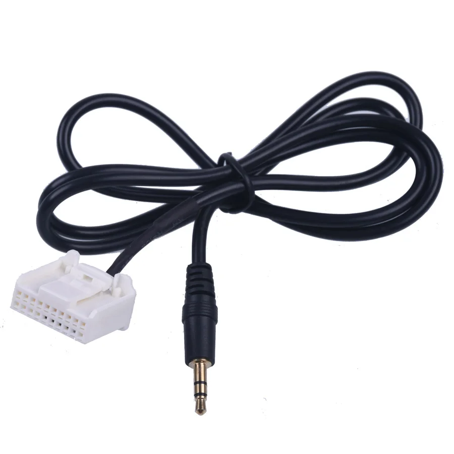 3.5mm 20pin AUX Audio Music AUX Cable Input Adapter For Toyota Camry Corolla Reiz RAV4 Highlander