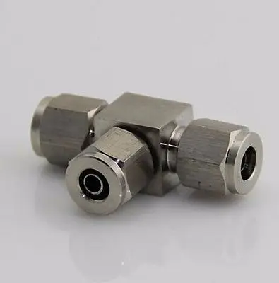 

Qiuck Fit Hose O.DxI.D 8x5mm Equal Tee 3 Ways 304 Stainless Steel Hex Quick Joint Fitting Quick Connector