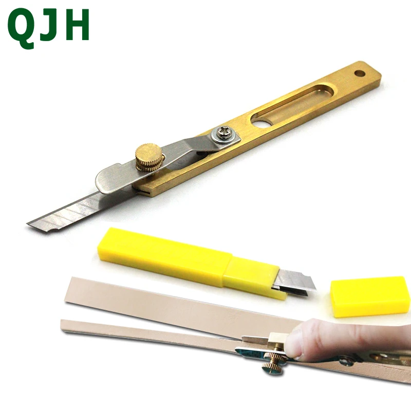 High Speed Steels Stainless Steel Leather Cutting Knife Edging Leather Trimming Knife Leather Cut Tools Carving 10 Blades