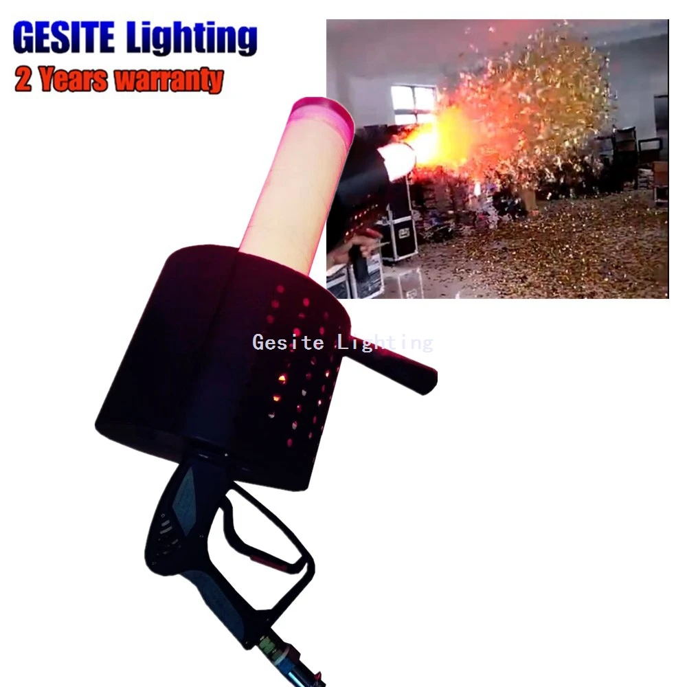 LED CO2 JET Party Gun 7 colors Launcher Cannon FX Stage Streamer Machine