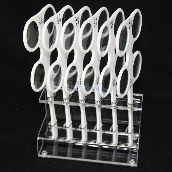 RRSH-6 Optometry Flippers Rack Set 6 Holes Crystal Clear Acrylic 6 mm Thickness (Rack Set Not Included)