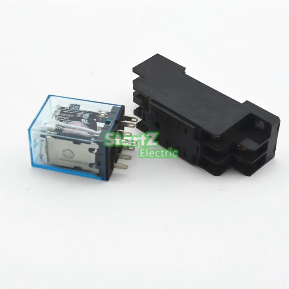 

10Pcs Relay MY2NJ 220/240V AC Small relay 5A 8PIN Coil DPDT With Socket Base