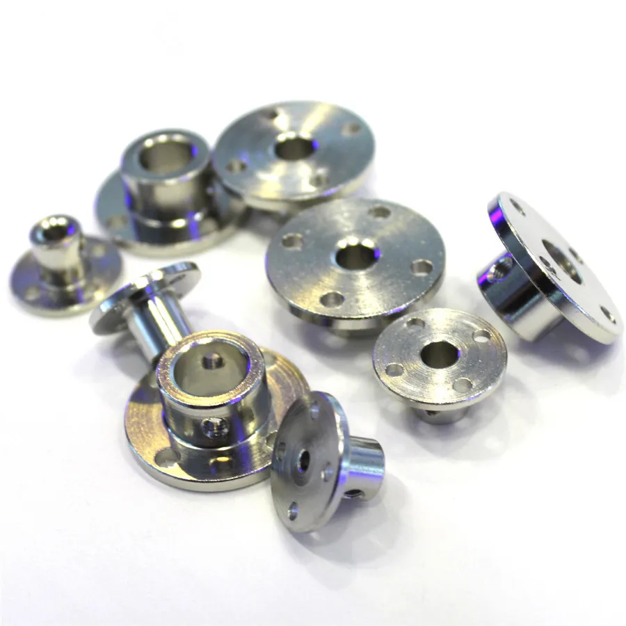1pc J511 # 45 Steel Flange Couplings Inner Diameter 4mm Rigidity DIY Model Car Shaft Connector Free Shipping France