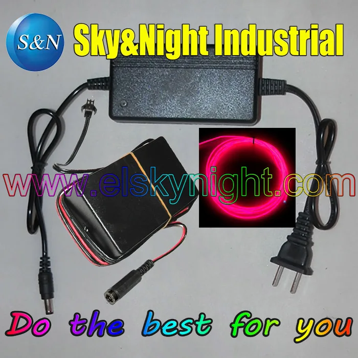 (Pink) 8M-3.2mm El Wire/Flexible Neon Light  with 220V Inverter/Controller