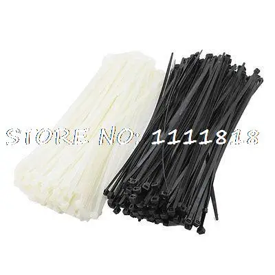 

350 x Replacing 300mm x 8mm Cable Tie Bundle Nylon Fastener Black White