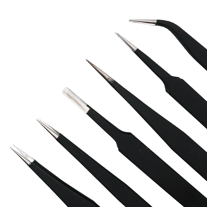 1 PC High quality BGA Precision ESD Tweezers Set all-metal anti-static tweezers Repair Tool