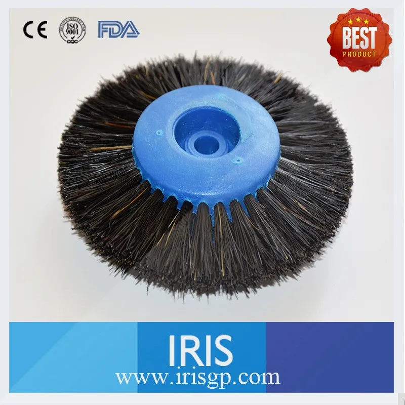 10 Pieces/lot Blue Plastic Hub Dental Lab Brush Wheels Dental Polishing Cleaning Rotary Bristle Buffing Wheels