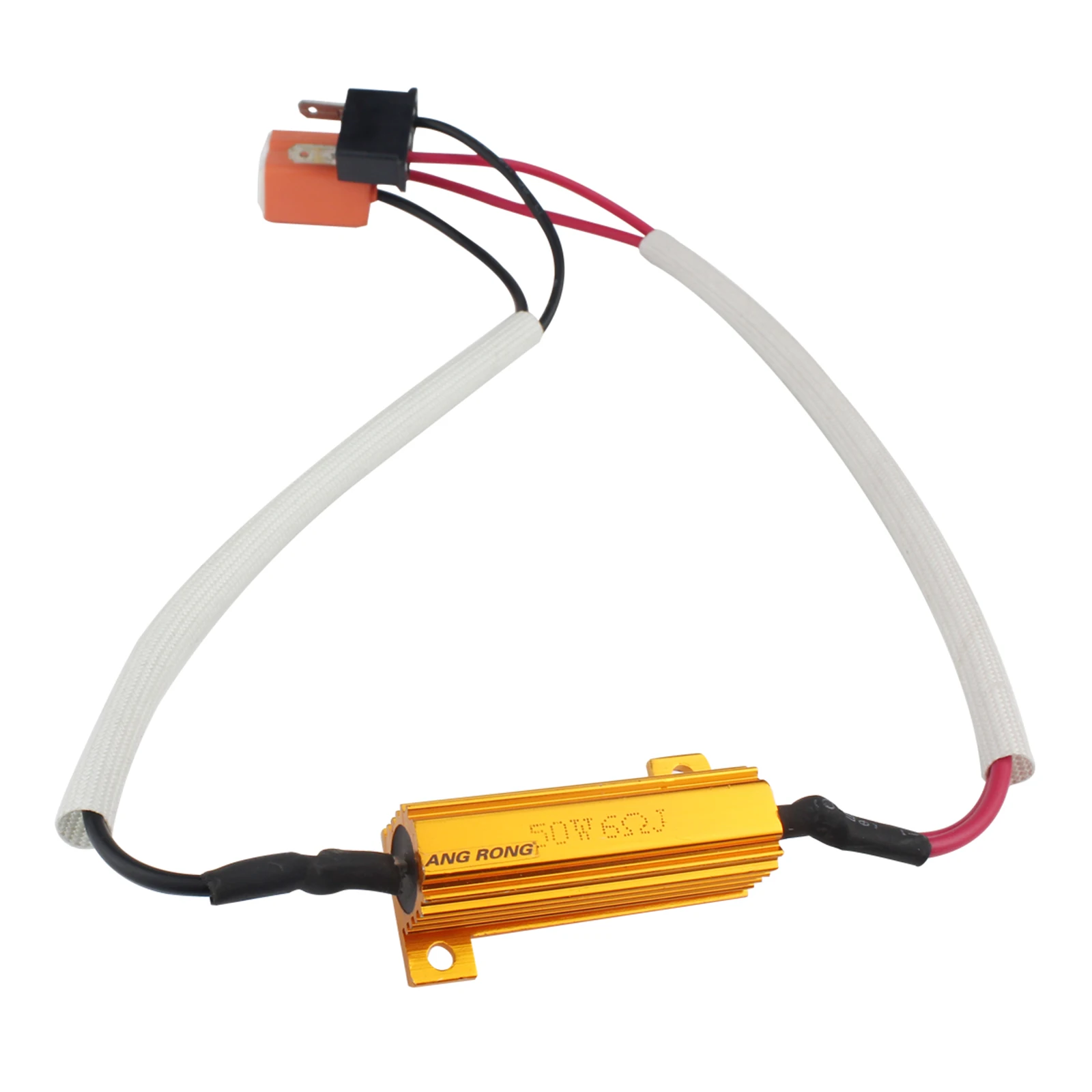 ANGRONG 50W 6ohm H7 Headlight Fog Light Canbus Fix LED Bulb Warning Error LED Load Resistors Wiring Harness