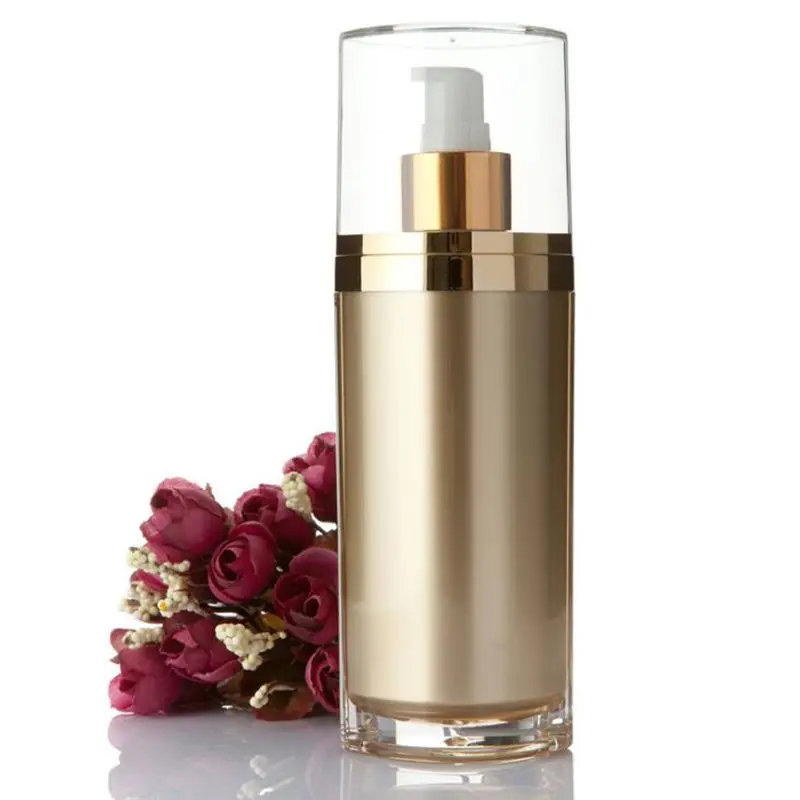 15/30/60/120ml Gold skin care bottle plastic acrylic cream lotion Pump Bottles 15g 30g 50g Cream jar cosmetics container