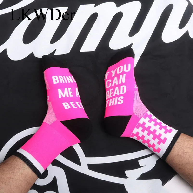 1 Pair Men Womens Socks If You Can Read This Bring Me A Beer Funny Socks Calcetines Mujer Stylish Men Sock Compression Socks Men