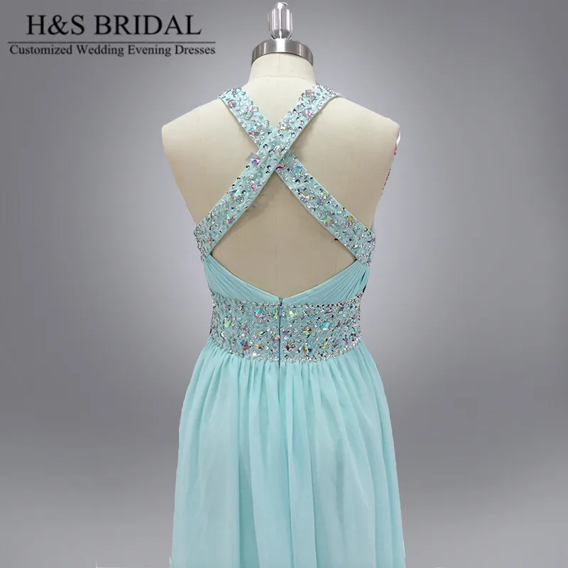 Real Sample Elegant Sweetheart Chiffon Pleated Beaded Sleeveless With Straps Backless Floor Length 2015 Evening Dresses