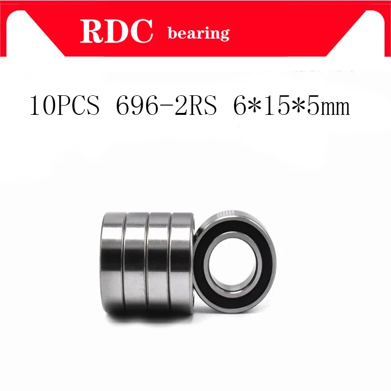 

696RS Bearing ABEC-5 (10PCS) 6*15*5 mm Miniature 696-2RS Ball Bearings High quality RS 696 2RS With Blue Sealed R-1560DD