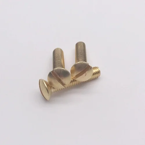 

10pcs M4 Slotted Half countersunk head screw Brass machine bolt one line socket screws 8mm-25mm Length bolts