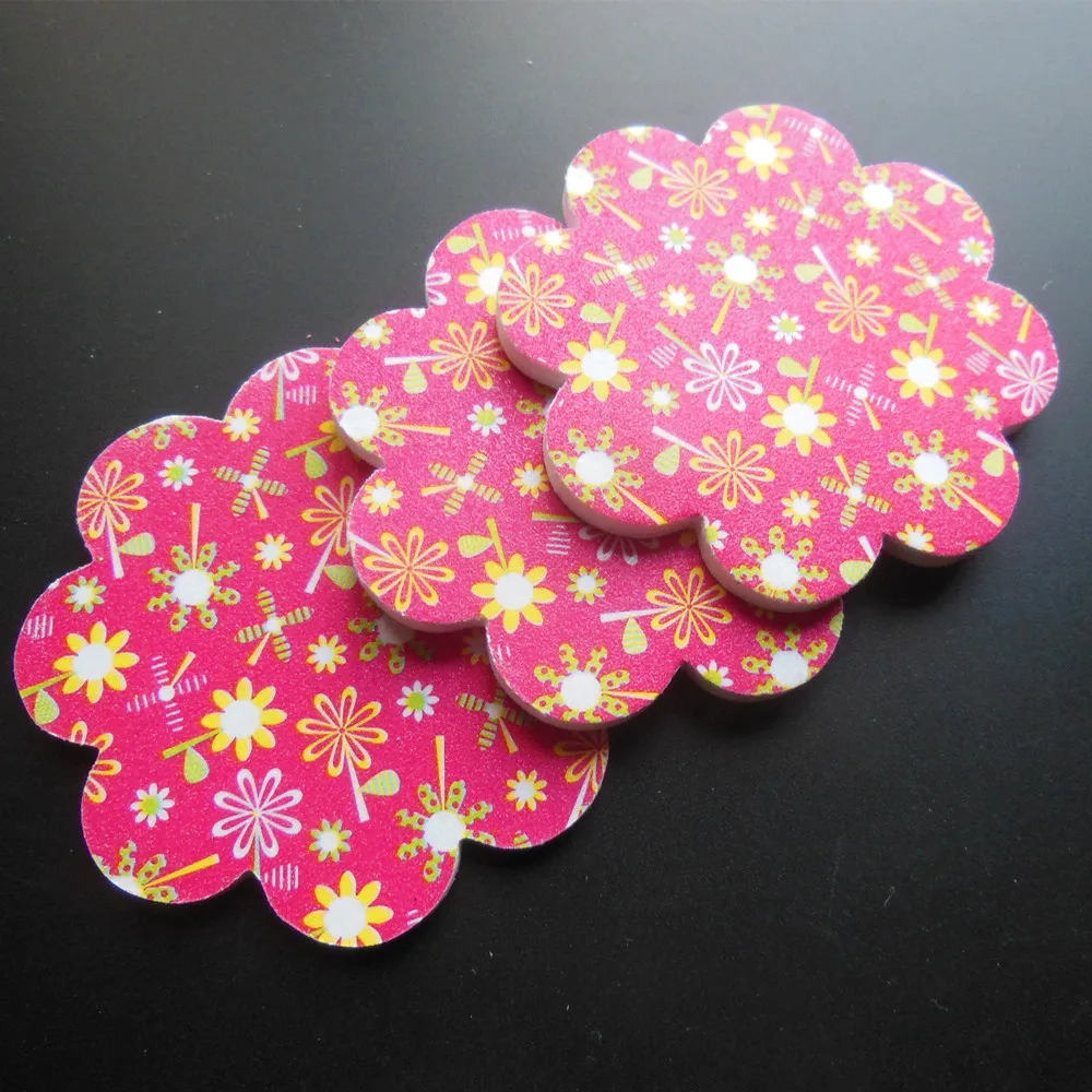 

50 pcs random colour Flower shape eva nail file emery board nail art tool free shipping