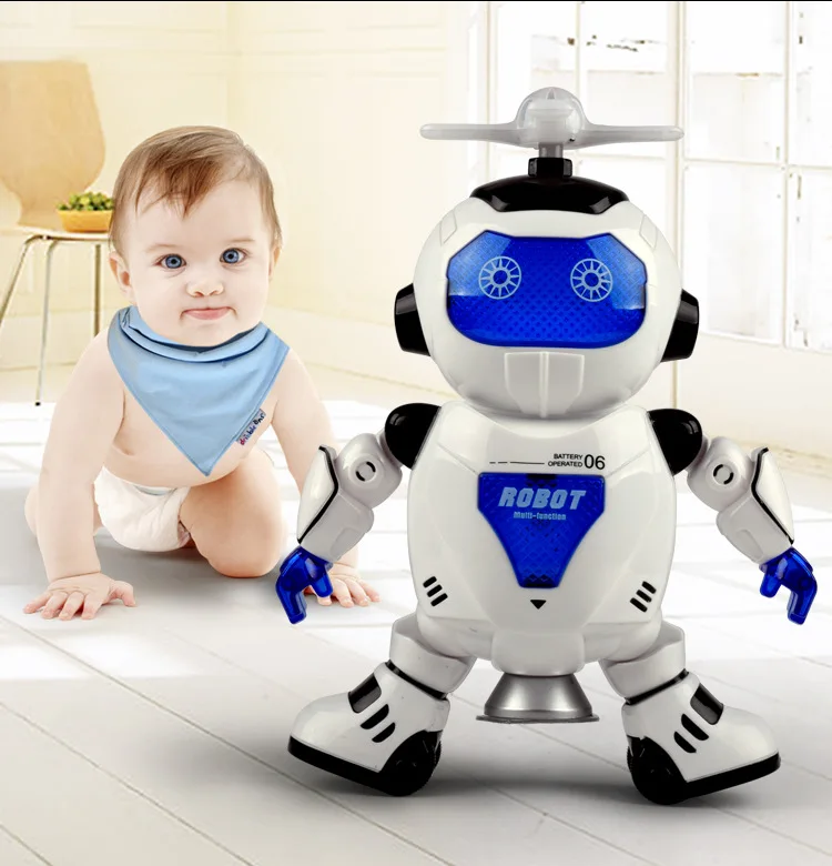 Cos Baby Children Kids Holiday Gift Robot Action Figure Toys Smart Space Dance Robot Electronic Walking Toys With Music Light