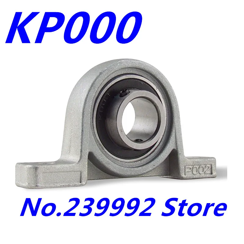 4pcs 10mm KP000 kirksite bearing insert bearing shaft support Spherical roller zinc alloy mounted bearings pillow block housing