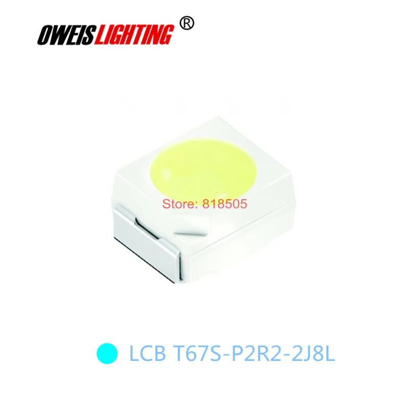 

20PCS LCB T67S / LCBT67S 3528 ICE BLUE SMD LED PLCC-2 10mA 3V 0.03W 140-180mcd Light Beads Lamp