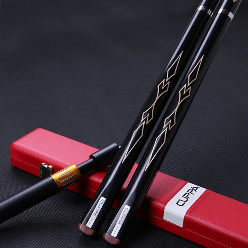 2019 Cuppa Handmade Inlay 3/ 4 Snooker Cue High Grade Red Snooker Cues Case Set 9.8mm 11.5mm Tip