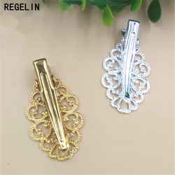 REGELIN 10pcs/lot Vintage Antique Flower Motif Hair Jewelry Charm Women Hair Pins Hair Clips Retro Hairwear