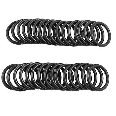 

50 Pcs 27mm x 21mm x 3mm Black NBR O Rings Oil Seal Washers