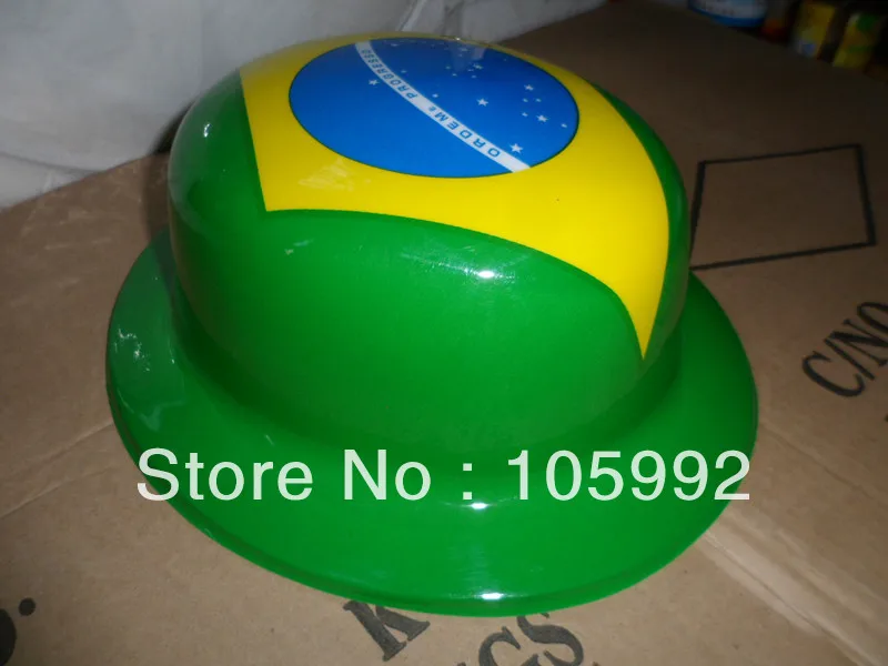 

Brazilian flag hat party supplies cap Football match cheer hat 50pcs/lot