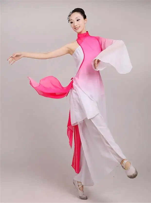 The new ink wear costumes classical dance costumes  dance yangko dance clothing Jiangnan umbrella sleeves