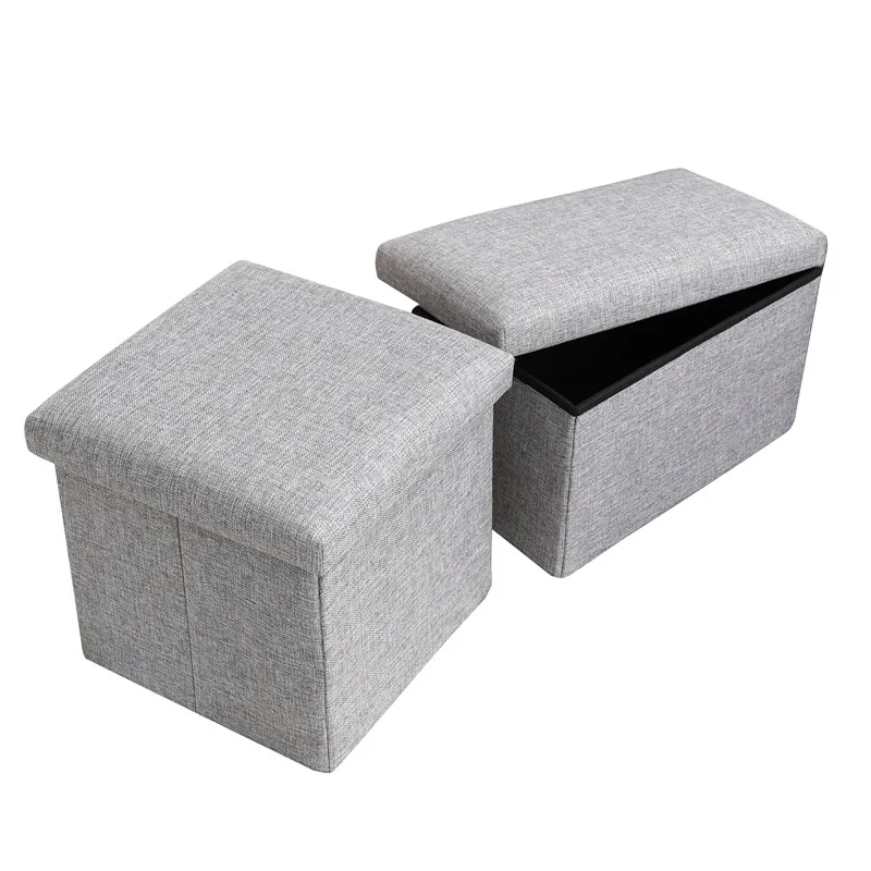 ottoman slipcover Free shipping imitation line stool bench with storage space  ottoman  children toy foldable bookcase footrest