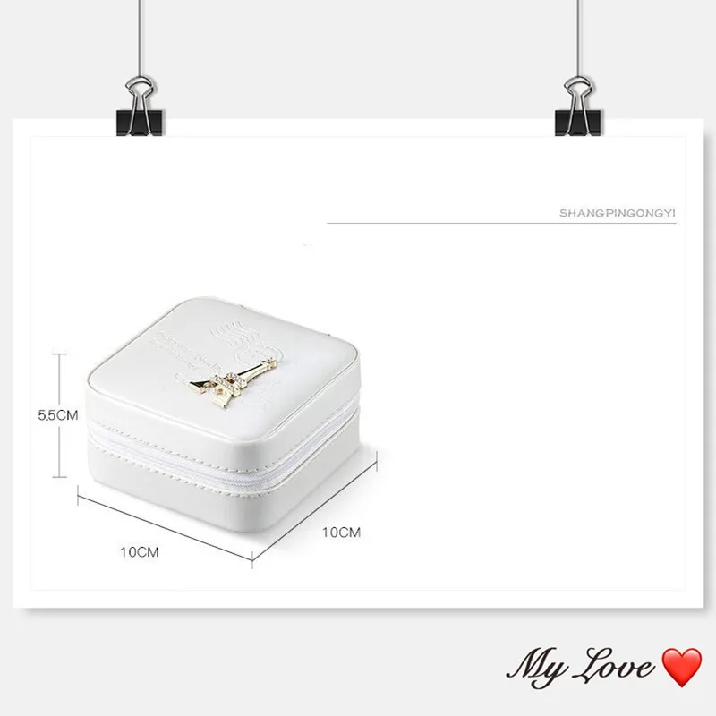 Jewelry Casket Cosmetic Storage Box Makeup Packing Organizer Multi-function Earrings Ring Container Case Portable Leather travel