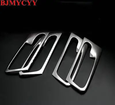 BJMYCYY 4PCS/SET stainless steel Car styling Interior Door Handle Cover Trim Door Bowl decoration for BMW X5 X6 F15 F16 E70 E71