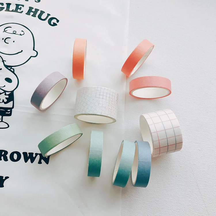 SIXONE 10 Roll Sweet Macarons Color And Paper Washi Tape Set Diy Hand Account Part Secant Decorative Sticker Diary Note