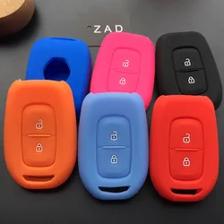 ZAD Silicone rubber car key cover case shell set for Renault Duster dacia scenic master megane 2 button remote key cover