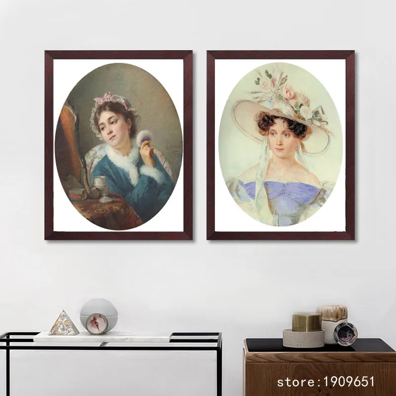 cotton no frame classical palace figures woman queen canvas printings oil painting printed on cotton wall art decoration picture