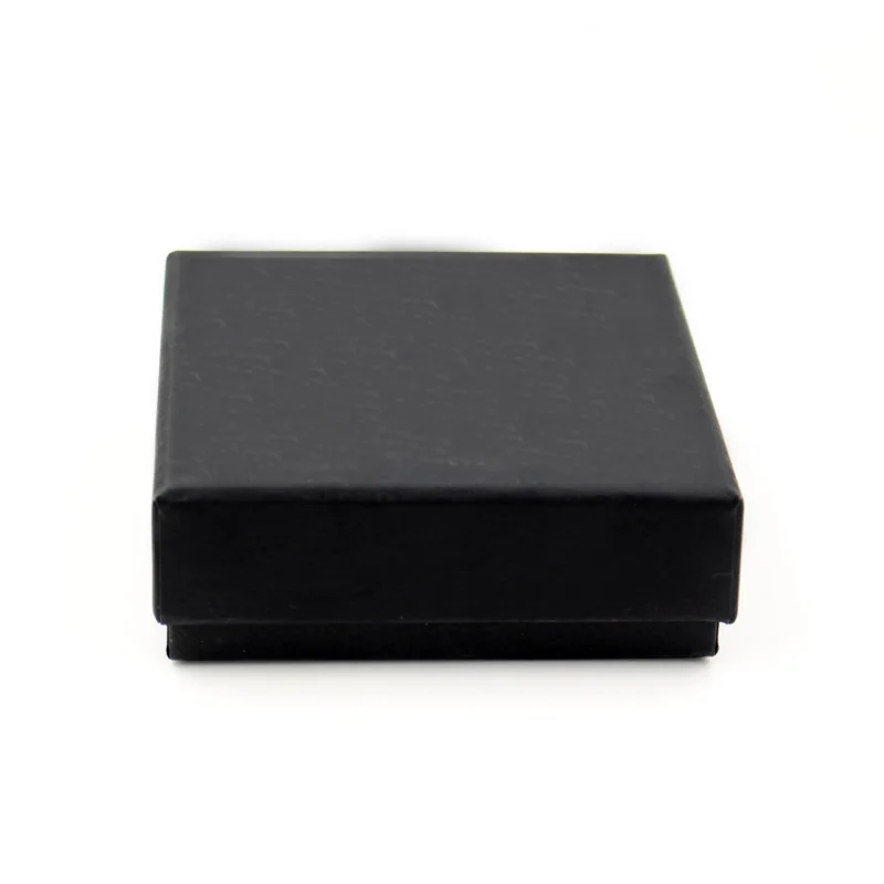 

Fashion Jewelry Packing Box High Quality Simple Cardboard Black Material Bracelet Gift Box With Sponge inside